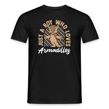 Boy Who Loves Armadillos Pink Fairy - Men's T-Shirt - black - Front - AI Model Male 178 light (178cm)