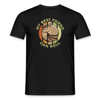 Meine beste Freundin kann rosa Feen-Cingulata rollen - Männer T-Shirt - Schwarz - Vorne - AI Model Male 178 light (178cm)