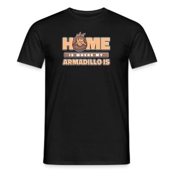 La maison est là où mon tatou est la fée rose - T-shirt homme - noir - Devant - AI Model Male 178 light (178cm)