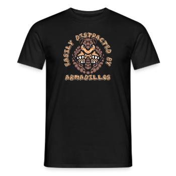 Easily Distracted By Armadillos Pink Fairy Lover - Men's T-Shirt - black - Front - AI Model Male 178 light (178cm)