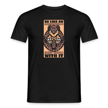 Roll With It Pink Fairy Chlamyphoridae Cingulata - Men's T-Shirt - black - Front - AI Model Male 178 light (178cm)