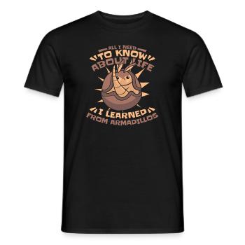 J’ai appris des tatous la fée rose cingulata - T-shirt homme - noir - Devant - AI Model Male 178 light (178cm)