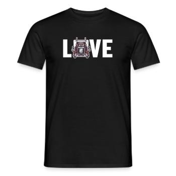 Trucker Love Trucker Truckie Legends Lover Truck - Men's T-Shirt - black - Front - AI Model Male 178 light (178cm)