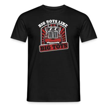 Les grands garçons aiment les gros jouets Trucker Truckie Legends - T-shirt homme - noir - Devant - AI Model Male 178 light (178cm)