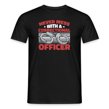 Ne plaisantez jamais avec un agent correctionnel - T-shirt homme - noir - Devant - AI Model Male 178 light (178cm)