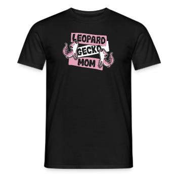 Leopard Gecko Mama Schopfeidechse Gekkota Leopard - Männer T-Shirt - Schwarz - Vorne - AI Model Male 178 light (178cm)