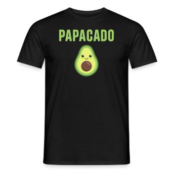 Papacado Funny Avocado Dad Father's Day Dad - Männer T-Shirt - Schwarz - Vorne - AI Model Male 178 light (178cm)