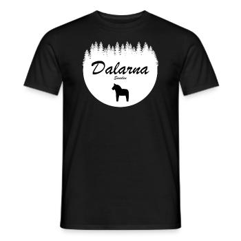 Dalécarlie Dala Cheval Suède Vacances Autocollant Nord - T-shirt homme - noir - Devant - AI Model Male 178 light (178cm)