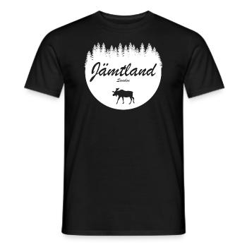 Jämtland Schweden Aufkleber Urlaub Elch Norden - Männer T-Shirt - Schwarz - Vorne - AI Model Male 178 light (178cm)