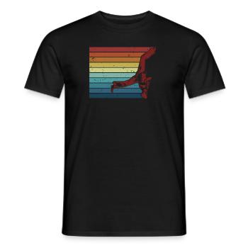 Rétro Ginga Capoeirista Professionnel de la Danse - T-shirt homme - noir - Devant - AI Model Male 178 light (178cm)