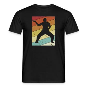 Professionnel de la danse rétro Capoeirista Ginga - T-shirt homme - noir - Devant - AI Model Male 178 light (178cm)
