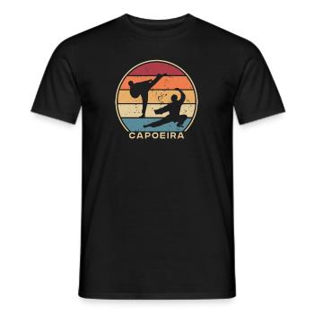 Rétro Ginga Capoeirista Professionnel de la Danse - T-shirt homme - noir - Devant - AI Model Male 178 light (178cm)