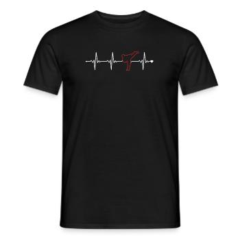 Capoeira Heartbeat Ginga Capoeirista Danse - T-shirt homme - noir - Devant - AI Model Male 178 light (178cm)