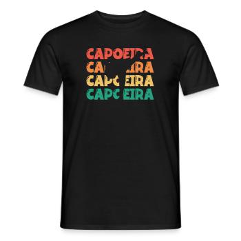 Texte Capoeira Rétro Ginga Capoeirista Danse - T-shirt homme - noir - Devant - AI Model Male 178 light (178cm)