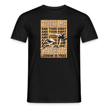 Touch Me et votre première leçon de capoeira est gratuite - T-shirt homme - noir - Devant - AI Model Male 178 light (178cm)