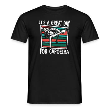 C’est un grand jour pour la Capoeira Capoeirista Ginga - T-shirt homme - noir - Devant - AI Model Male 178 light (178cm)