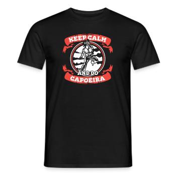 Restez calme et faites de la Capoeira Capoeirista Ginga Dance - T-shirt homme - noir - Devant - AI Model Male 178 light (178cm)