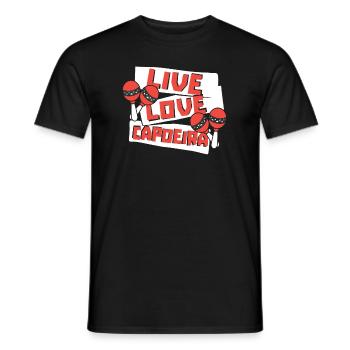 Live Love Capoeira Ginga Capoeirista Danse - T-shirt homme - noir - Devant - AI Model Male 178 light (178cm)