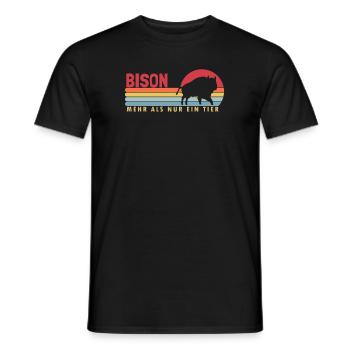 Bison mehr als ein Tier Buffalo Bovinae American - Männer T-Shirt - Schwarz - Vorne - AI Model Male 178 light (178cm)