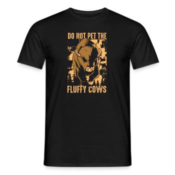 Ne caressez pas les vaches duveteuses Bison d’Amérique Buffalo - T-shirt homme - noir - Devant - AI Model Male 178 light (178cm)