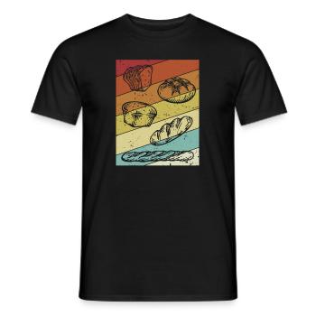 Retro Bread Dough Bread Maker Bread Queen Lover - Men's T-Shirt - black - Front - AI Model Male 178 light (178cm)