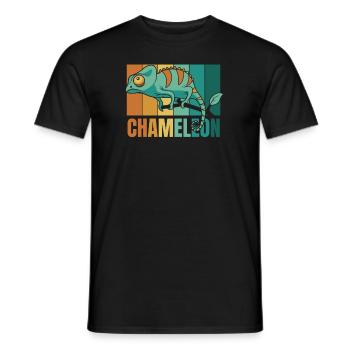 Panthère rétro voilée Chamaeleonidae amant - T-shirt homme - noir - Devant - AI Model Male 178 light (178cm)
