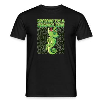 Pretend I'm A Chameleon Veiled Panther Lover - Men's T-Shirt - black - Front - AI Model Male 178 light (178cm)
