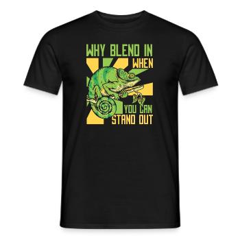 Warum sich einfügen, wenn Sie sich von Panther abheben können - Männer T-Shirt - Schwarz - Vorne - AI Model Male 178 light (178cm)