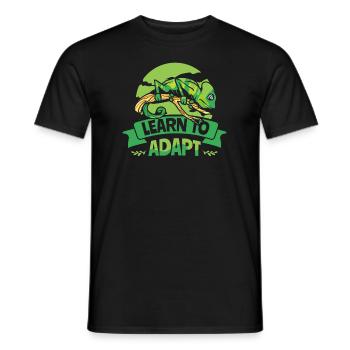 Apprenez à adapter la panthère voilée Chamaeleonidae - T-shirt homme - noir - Devant - AI Model Male 178 light (178cm)