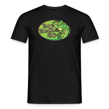 Chaméléon fou Lady Panther voilé - T-shirt homme - noir - Devant - AI Model Male 178 light (178cm)