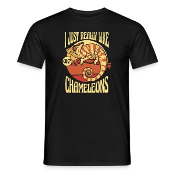 Juste comme Chameleons Voiled Panther Lover - T-shirt homme - noir - Devant - AI Model Male 178 light (178cm)