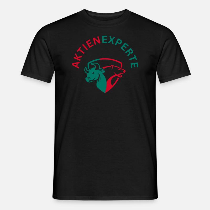 Aktienexperte - Männer T-Shirt - Schwarz