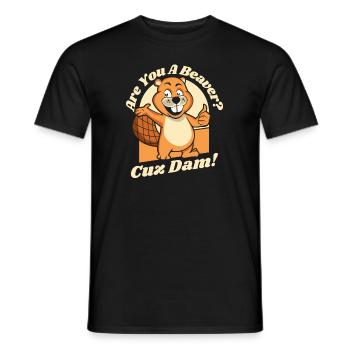Bist du ein Biber, weil der Damm Nordamerikas Eurasier ist - Männer T-Shirt - Schwarz - Vorne - AI Model Male 178 light (178cm)