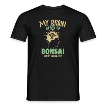My Brain is 95% Bonsai Penjing Indoor Bonsai - Men's T-Shirt - black - Front - AI Model Male 178 light (178cm)