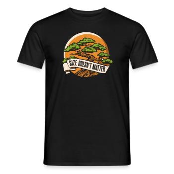 Size Doesn't Matter Indoor Bonsai Bonsai Pots - Men's T-Shirt - black - Front - AI Model Male 178 light (178cm)