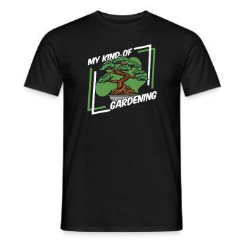 Mon genre de jardinage Pots à bonsaï Penjing - T-shirt homme - noir - Devant - AI Model Male 178 light (178cm)