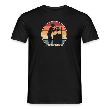 Retro Science Psychology DNA Profiler Forensic - Men's T-Shirt - black - Front - AI Model Male 178 light (178cm)