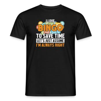 Bingo Nehmen wir an, ich habe Recht Anrufer Daubers Bingo - Männer T-Shirt - Schwarz - Vorne - AI Model Male 178 light (178cm)
