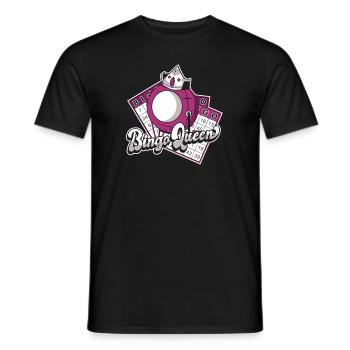 Bingo Queen Professional Caller Daubers Bingo - Men's T-Shirt - black - Front - AI Model Male 178 light (178cm)