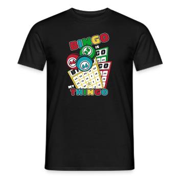 Bingo Is My Thingo Caller Daubers Professional - Men's T-Shirt - black - Front - AI Model Male 178 light (178cm)