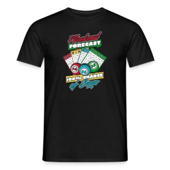 Weekend Forecast 100% Chance Of Bingo Daubers - Men's T-Shirt - black - Front - AI Model Male 178 light (178cm)