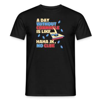 Ein Tag ohne Cornhole ist wie ein Sitzsack mit Brettern - Männer T-Shirt - Schwarz - Vorne - AI Model Male 178 light (178cm)
