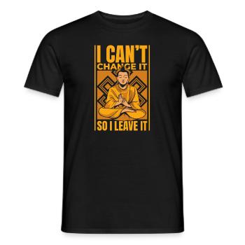I Can't Change It So I Leave It Buddhist Symbol - Men's T-Shirt - black - Front - AI Model Male 178 light (178cm)