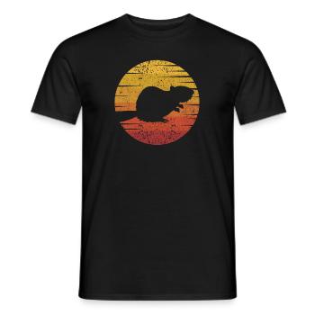 Retro Castor Canadensis Nordamerikanisch Eurasisch - Männer T-Shirt - Schwarz - Vorne - AI Model Male 178 light (178cm)