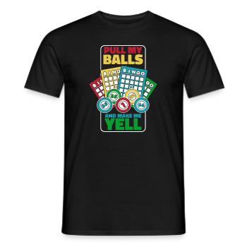 Pull My Balls And Make Me Yell Daubers - Men's T-Shirt - black - Front - AI Model Male 178 light (178cm)
