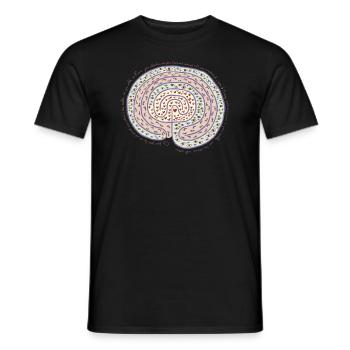 Das Labyrinth, der heilige Weg - Männer T-Shirt - Schwarz - Vorne - AI Model Male 178 light (178cm)