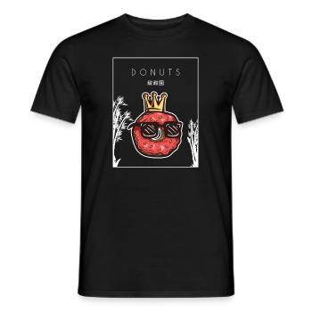 Donuts Chinesischer Hanzi Donut-Maker Glasierter Liebhaber - Männer T-Shirt - Schwarz - Vorne - AI Model Male 178 light (178cm)