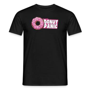 Donut Panic Donut glasierter Maker Liebhaber Donut - Männer T-Shirt - Schwarz - Vorne - AI Model Male 178 light (178cm)