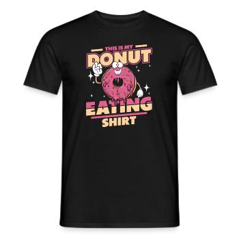 This Is My Donut Eating Clothing Doughnut Glazed - Men's T-Shirt - black - Front - AI Model Male 178 light (178cm)