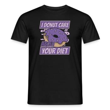 I Donut Care About Your Diet Donut, glasiert - Männer T-Shirt - Schwarz - Vorne - AI Model Male 178 light (178cm)